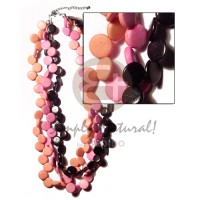 3 layers 10mm black pink peach coco