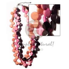 3 layers 10mm black pink peach coco