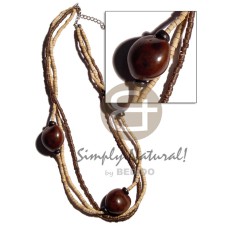 Brown kukui nuts in 3