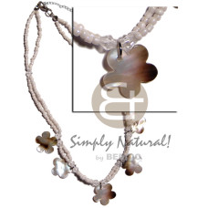 2 layers white glass beads