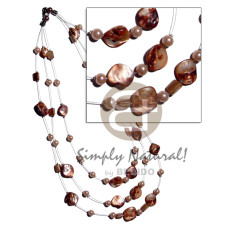 Floating golden brown kabibe shell