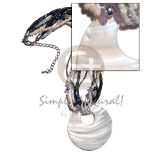 45mm round natural kabibe shell