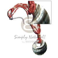 45mm round blacklip shell pendant