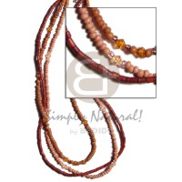 3 rows coconut heishi and