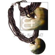 10 rows black coconut heishe