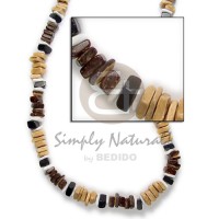 Sq cut brown black nat combination white