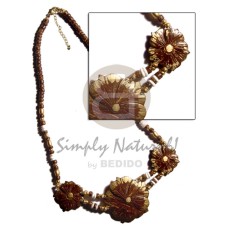 3 coconut flowers gold