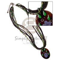 5 rows glass beads wax