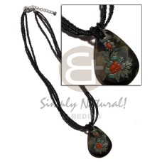 3 layer black glass bead