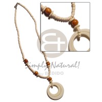 40mm double ring white bone