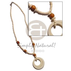 40mm double ring white bone