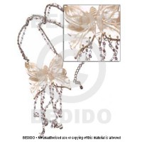 Tassled 50mm butterfly natural hammershell