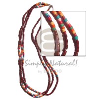 2-3mm maroon coconut heishe