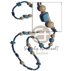 Blue wood beads coco