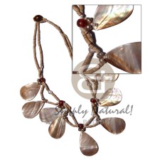 30mm dangling brownlip teardrops in