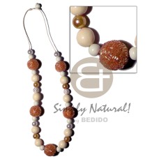 20mm wrapped wood beads in