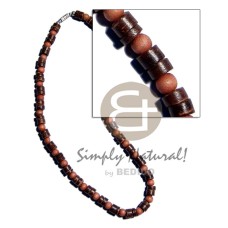 7-8mm natural brown coconut heishe