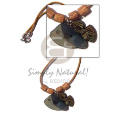 Fish pendant inlay amber