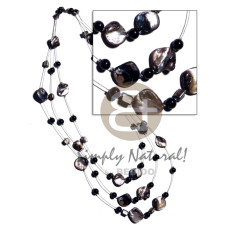 Floating black kabibe shell nuggets