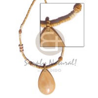 2-3 heishi natural pendant