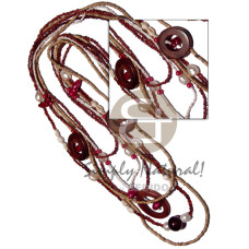 6 graduated layers glass beads