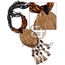 5 layers black glass beads