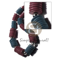 Graduated 20mm 15mm 10mm deep red coco