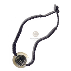 Black satin cord flat braided