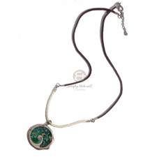 Sliced shell pendant crushed