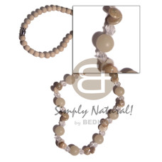 6mm bleached nat wood beads
