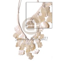 Ivory white dangling hammershell macramie-cleopatra