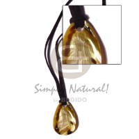 Leather thong 35mm teardrop