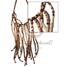 Cascading 2-3mm coconut heishi cleopatra