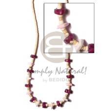 2-3 coconut heishi bleach