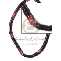 7-8mm coconut black heishe