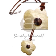 Brown leather thong mop