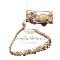 Macrame choker bonium shells