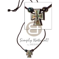 Cord necklace abalone "paua"