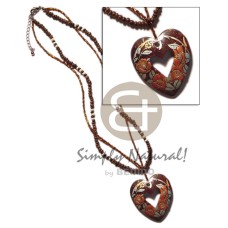 2 rows cut glass beads