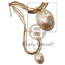 3 rows 2-3mm coconut heishe