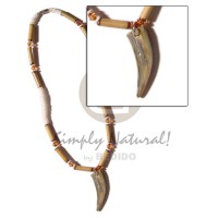 Bamboo white clam heishe