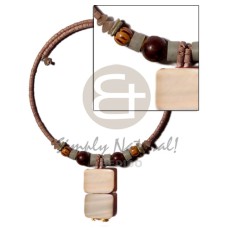 Mocca 2-3mm coconut heishi wire