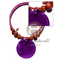 Lavender 2-3mm coconut heishi choker