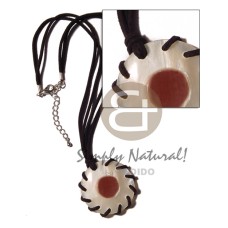 Black leather thong 40mm