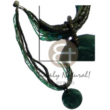 6 rows-2-3mm olive green tones