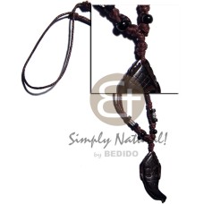 Tribal carved 55mmx22mm wooden