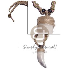50mmx15mm cowrie shell fang pendant