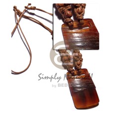 40mmx50mm carabao amber horn pendant