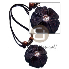 50mm flower black textured painted