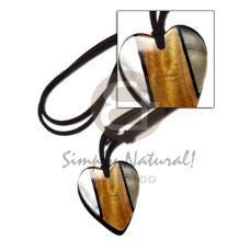 Black leather thong heart